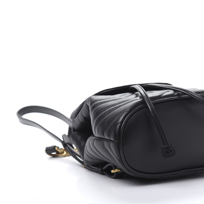 Gucci Calfskin Matelasse GG Marmont Flap Backpack Black 5 of 10