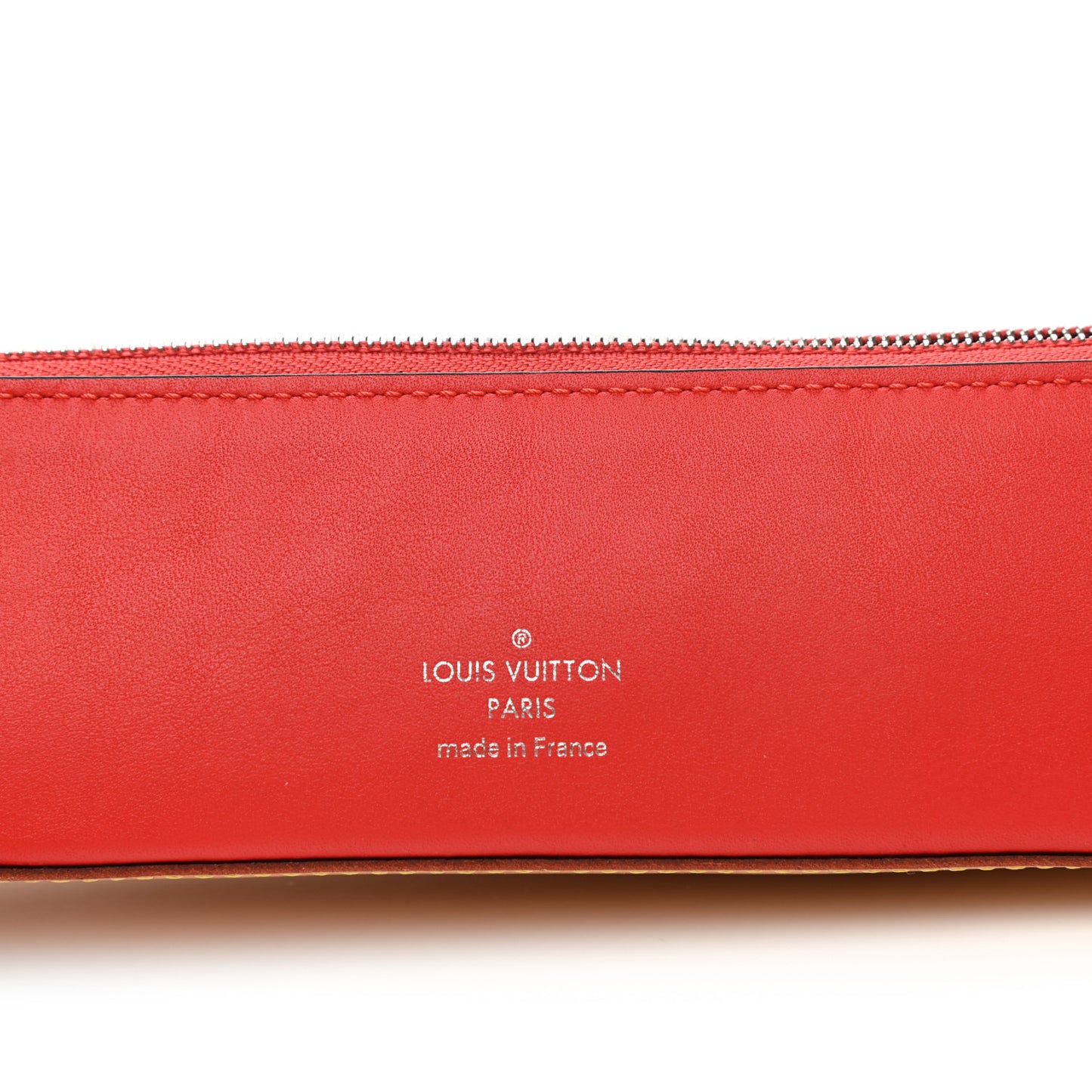 Monogram Elizabeth Pencil Pouch Red