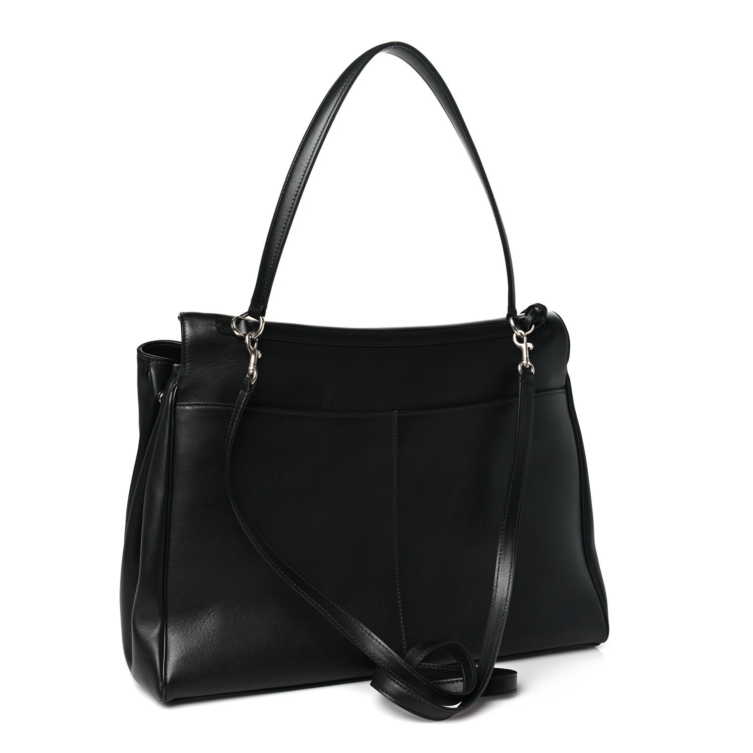 Balenciaga Smooth Calfskin Large Rodeo Top Handle Handbag Black 3 of 11