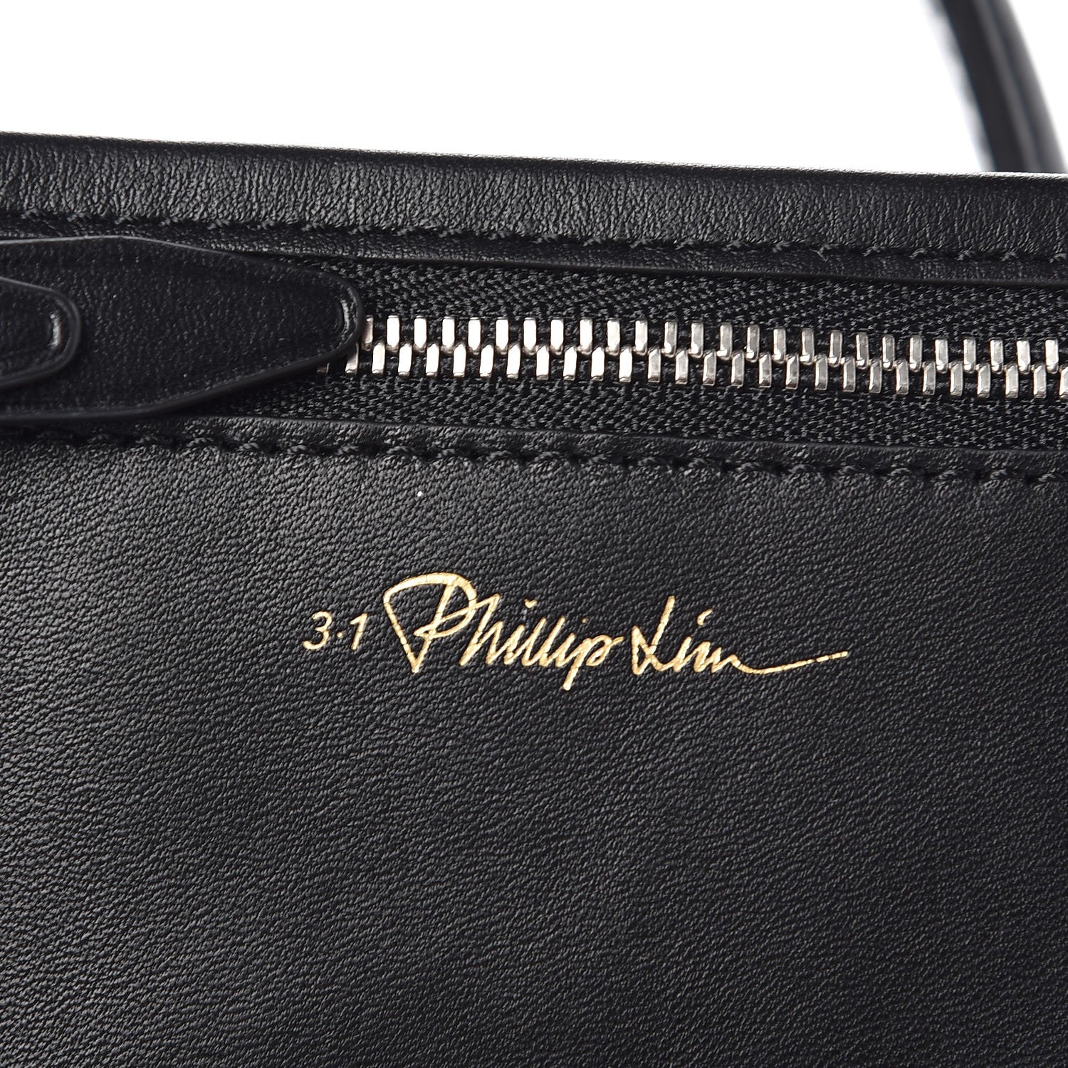 3.1 Phillip Lim 3.1 Smooth Calfskin Suede Bi-Color Small Soleil Bucket Drawstring Almond Black 8 of 9