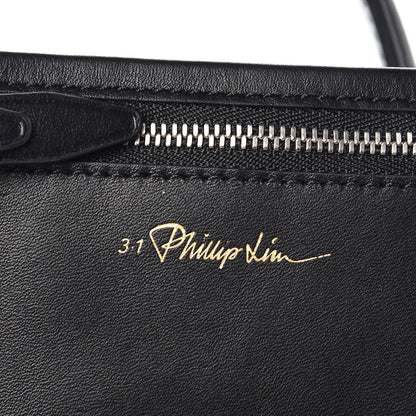 3.1 Phillip Lim 3.1 Smooth Calfskin Suede Bi-Color Small Soleil Bucket Drawstring Almond Black 8 of 9