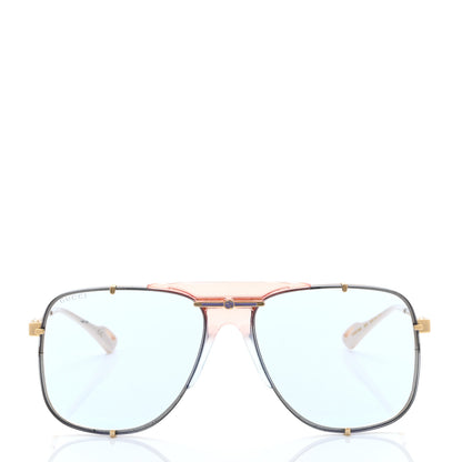Gucci Metal Square Frame Sunglasses GG0739S Blue 2 of 8