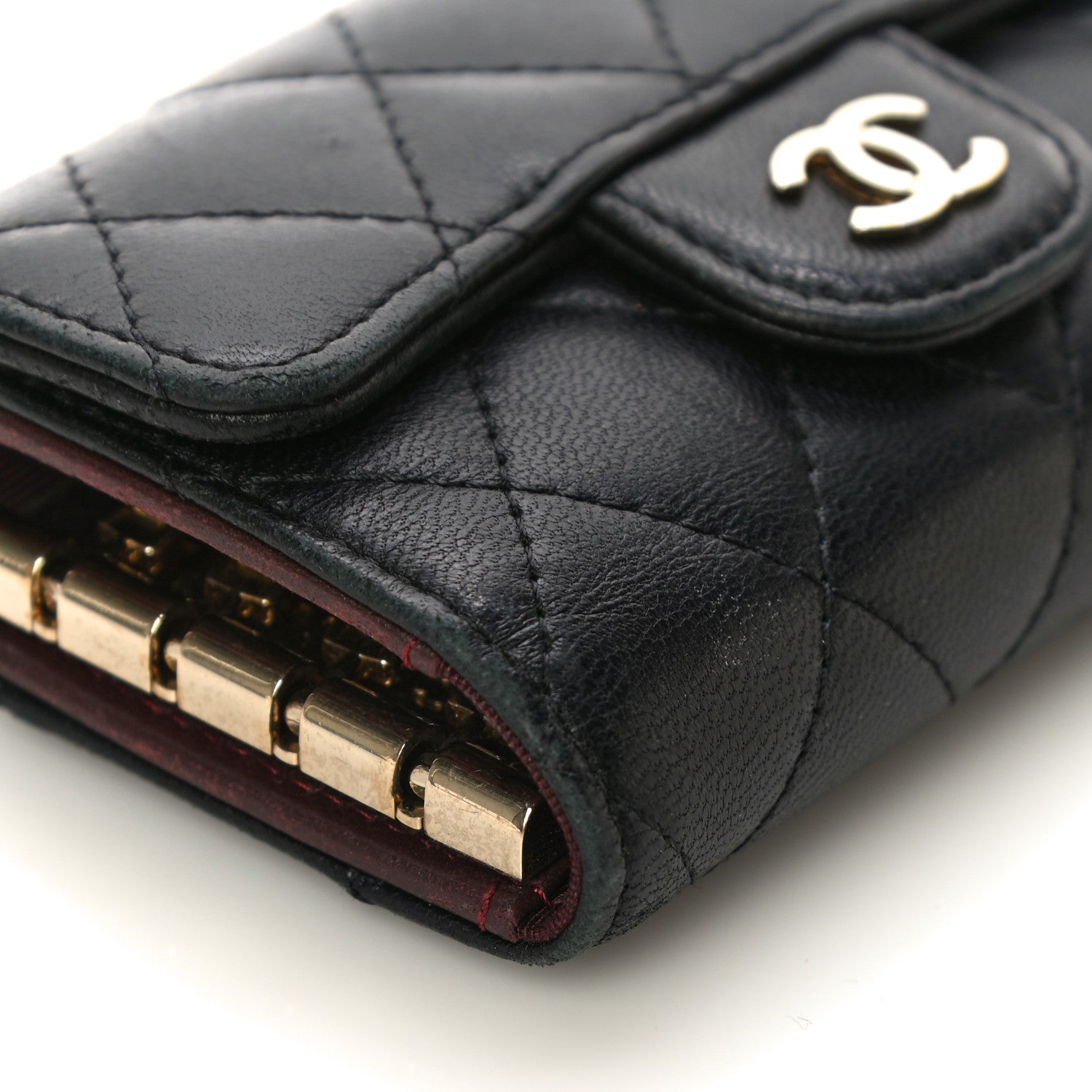 Chanel Lambskin Quilted 4 Key Holder Black 9 of 12