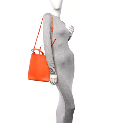 Celine Grained Calfskin Small Vertical Cabas Orange 2 of 9