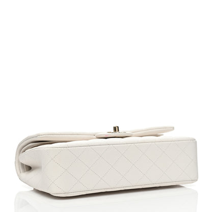 Chanel Caviar Quilted Medium Double Flap White 4 of 9