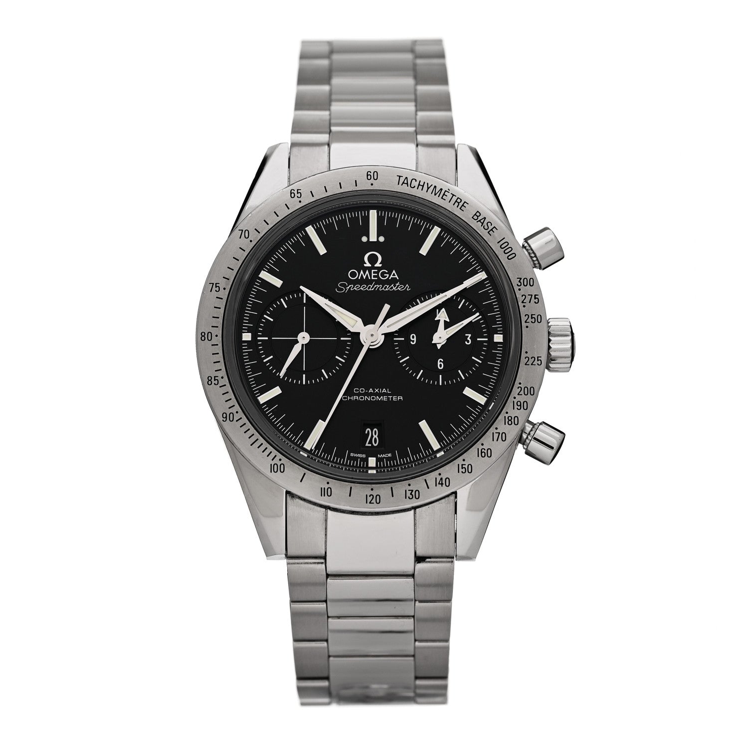 Omega Stainless Steel 41mm Speedmaster 57 Co-Axial Chronometer Automatic Watch Black 331.10.42.51.01.001 1 of 4