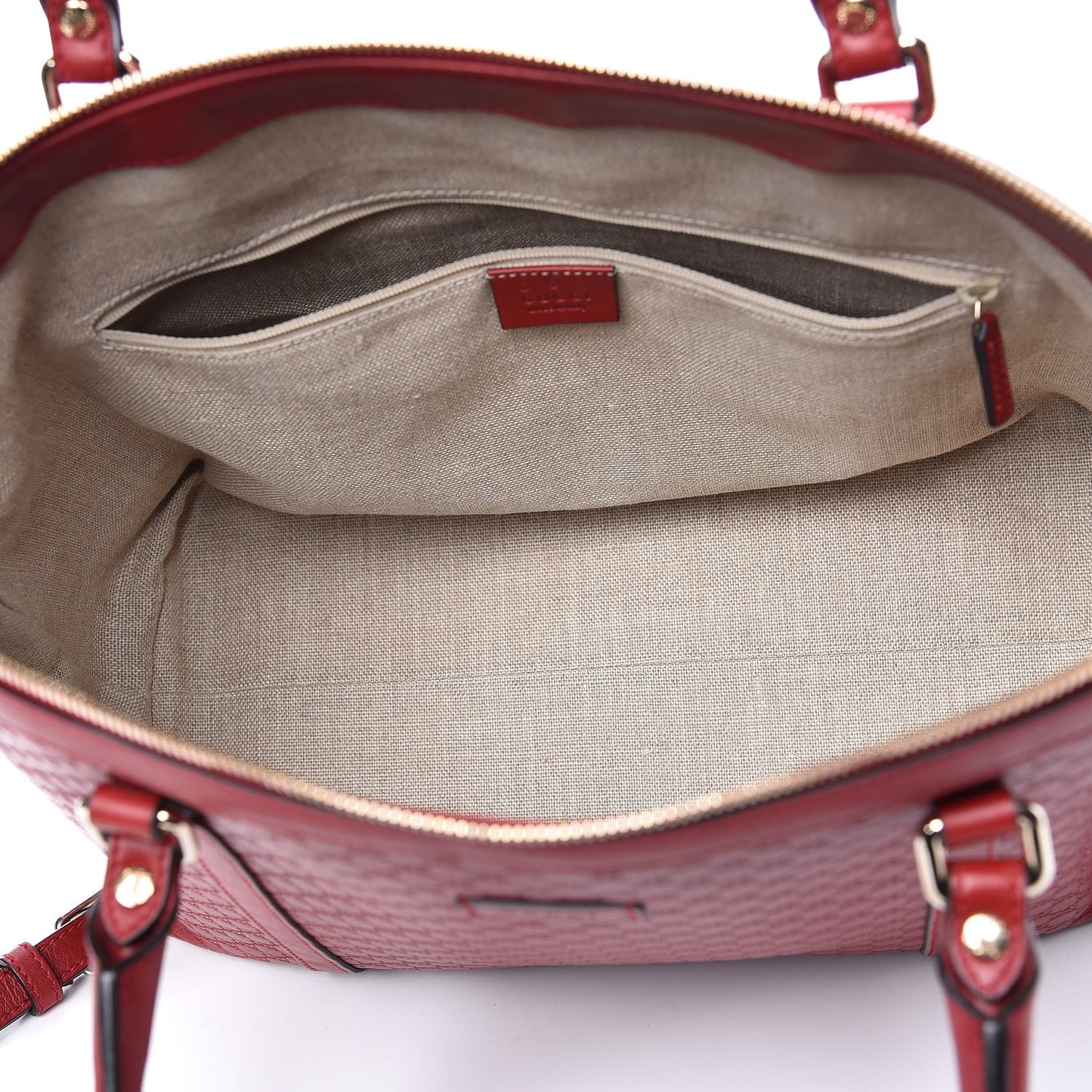 Soft Microguccissima Dome Satchel Red