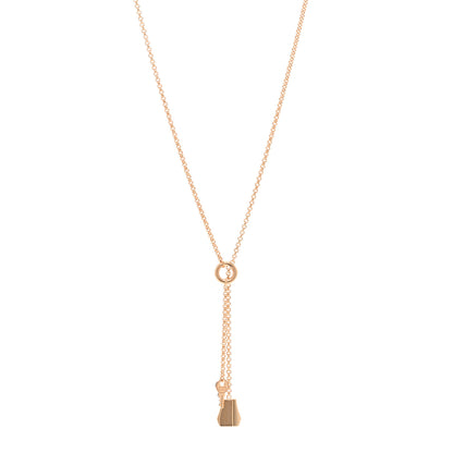 Hermes 18K Rose Gold Kelly Clochette Necklace 1 of 5