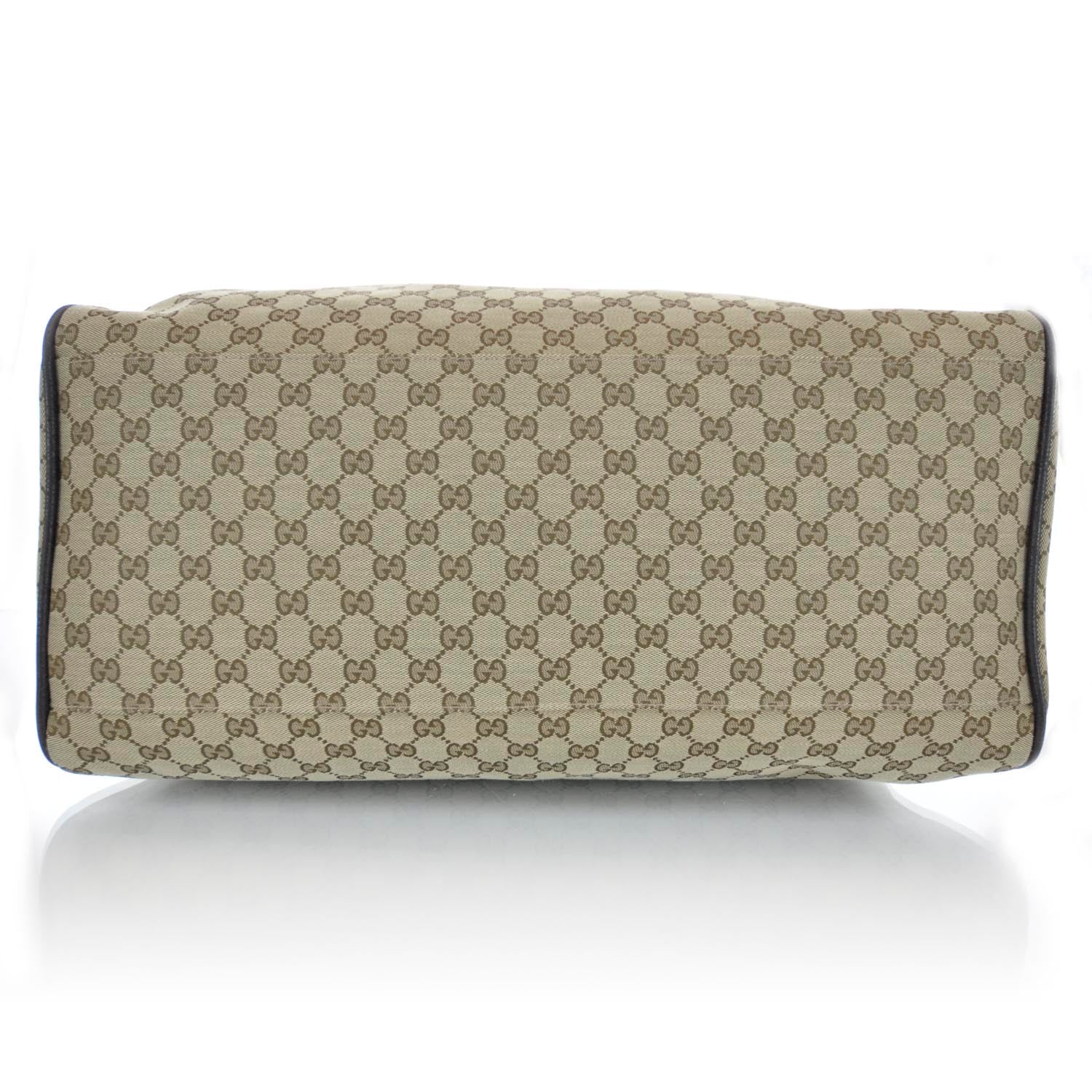 Gucci GG Monogram Web Large Collapsible Carry On Duffle Beige Brown 4 of 8