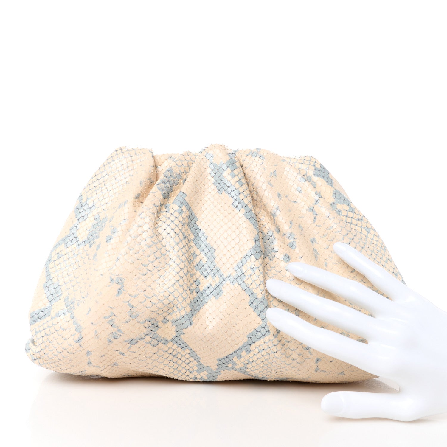 Bottega Veneta Goatskin Snakeskin Teen Pouch Cantaloupe 2 of 11