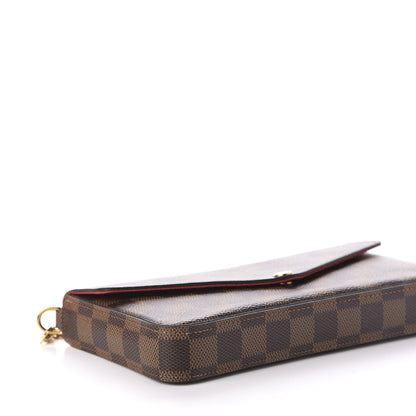 Louis Vuitton Damier Ebene Pochette Felicie Chain Wallet 10 of 15