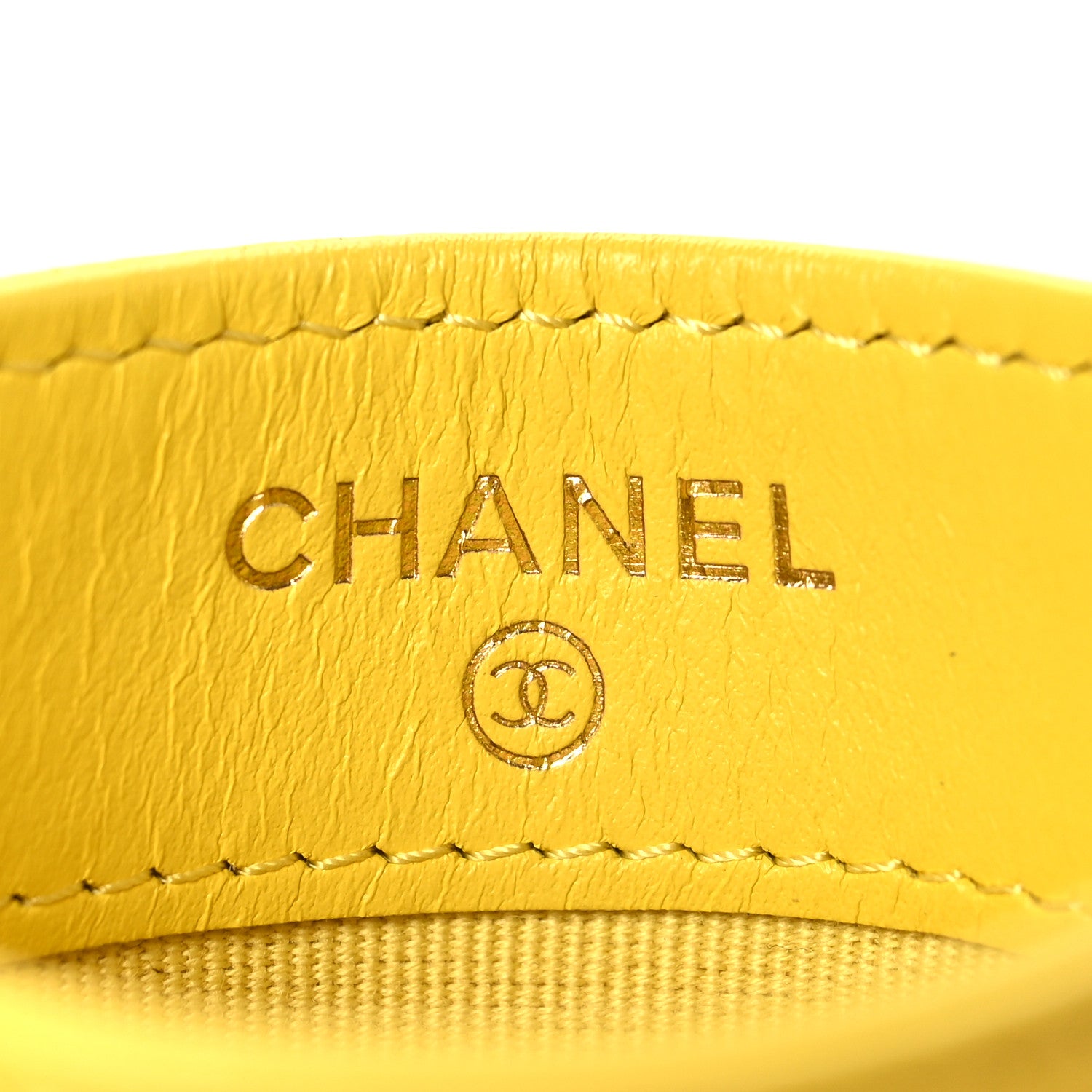 Chanel Lambskin Quilted Chanel 19 Card Holder Jaune 6 of 8