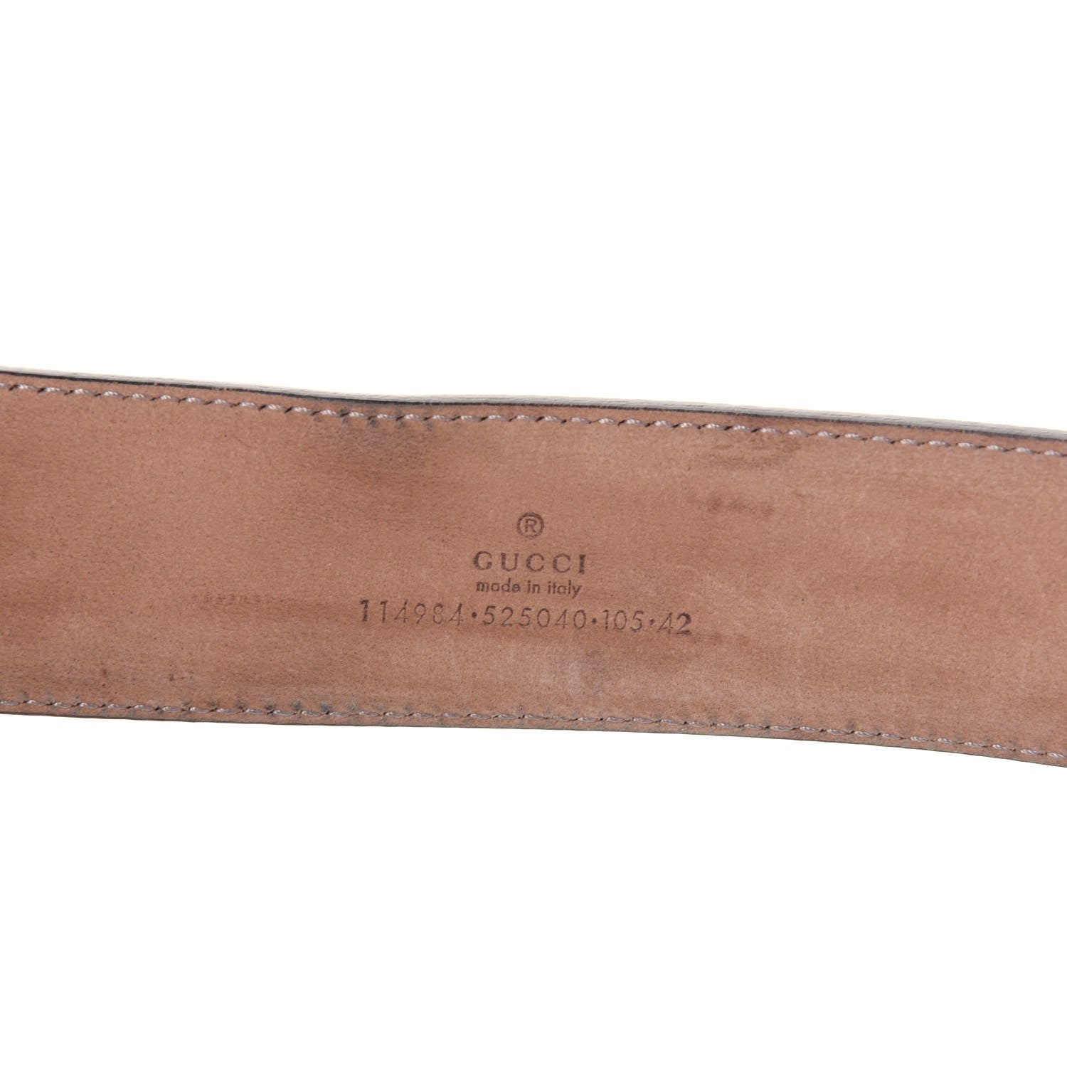 Gucci Calfskin Web Interlocking G Belt 105 42 Dark Brown 3 of 9