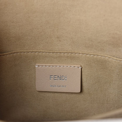 Fendi Vitello Liberty Whipstitch Bow Kan I Shoulder Bag White Ice Multicolor 6 of 14