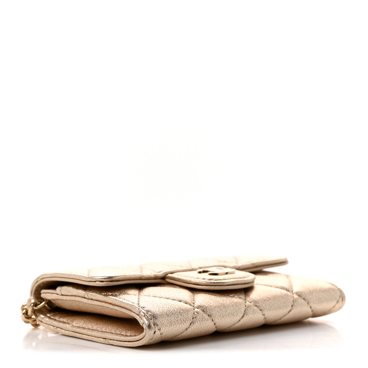 Chanel Metallic Lambskin Quilted Belt Bag Gold 4 of 12