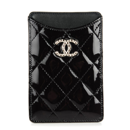Chanel Patent Quilted Brilliant iPhone 4 Case Black 1 of 8