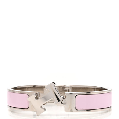Hermes Enamel Narrow Clic Clac H Bracelet PM Rose Dragee 5 of 5
