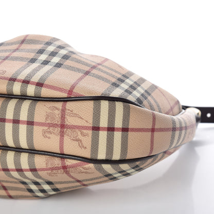 Burberry Haymarket Check Hobo Brown 8 of 11