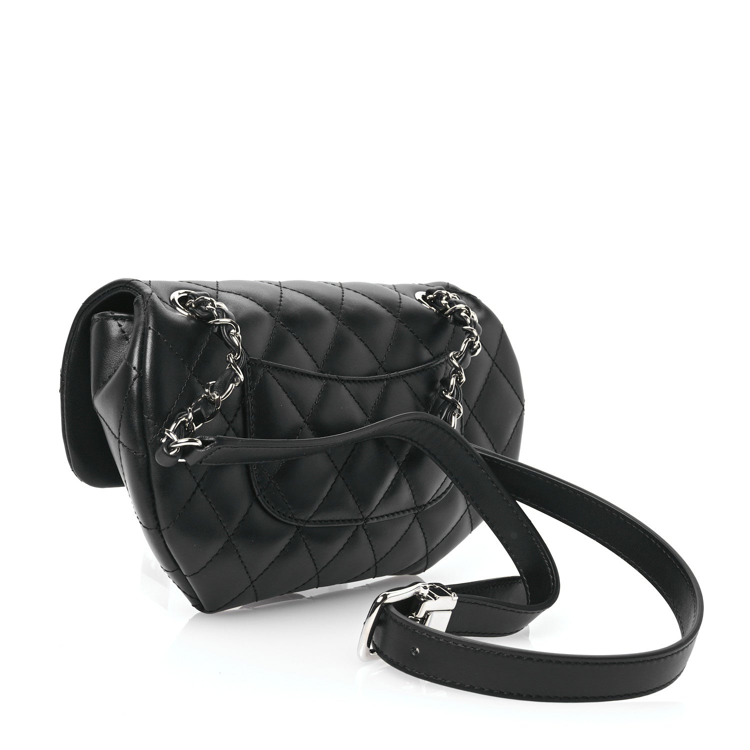 Chanel Calfskin Quilted CC Uniform Flap Belt Bag Black 2 of 10