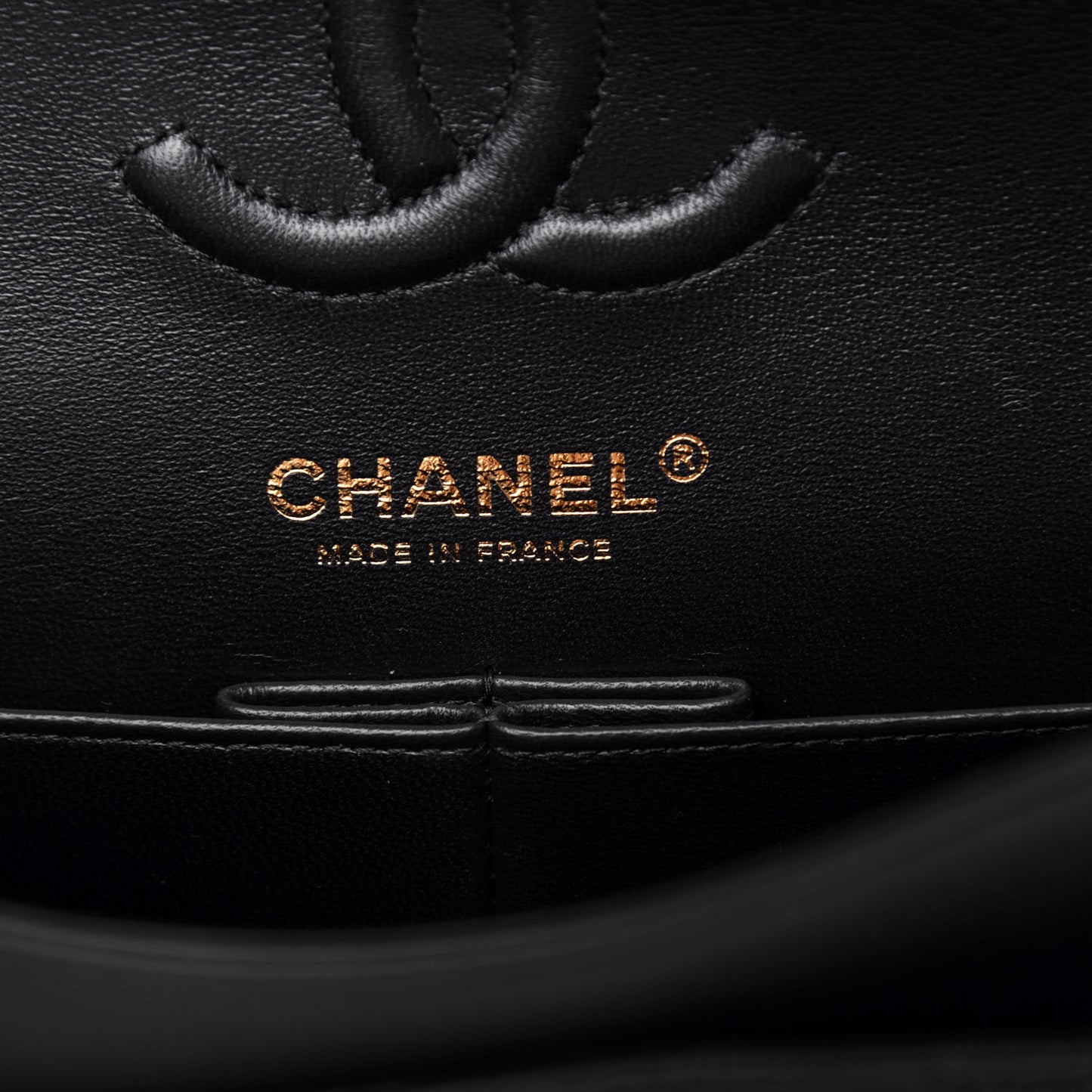 Caviar Chevron Quilted Small Double Flap Black