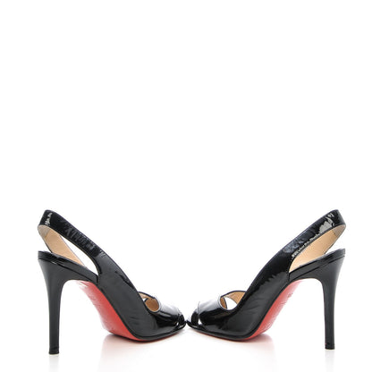 Christian Louboutin Patent Slingback Pumps 35.5 Black 6 of 9