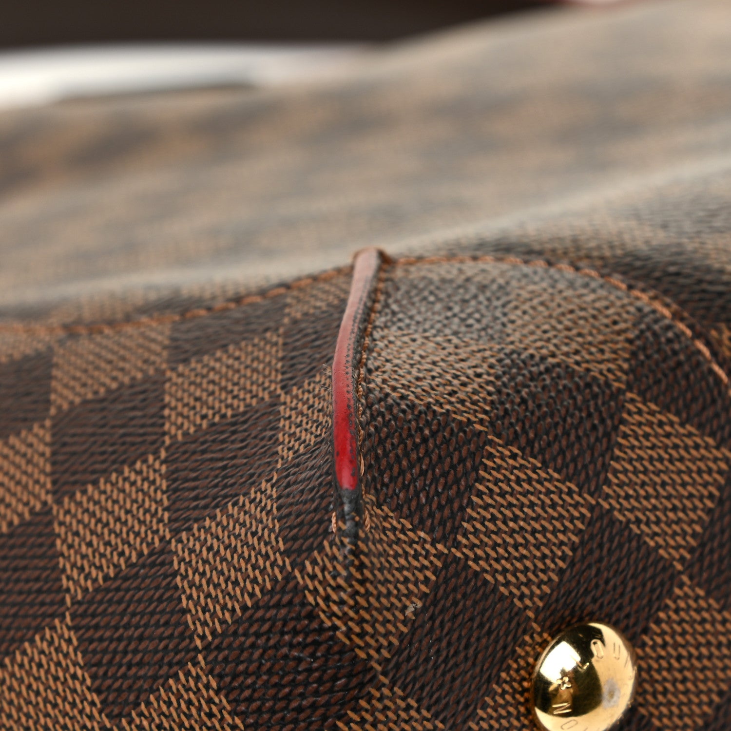 Louis Vuitton Damier Ebene Caissa Hobo Cherry 10 of 17
