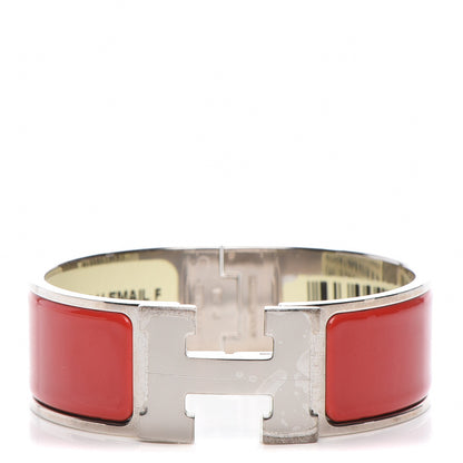 Hermes Enamel Wide Clic Clac H Bracelet PM Rouge Vif 1 of 6