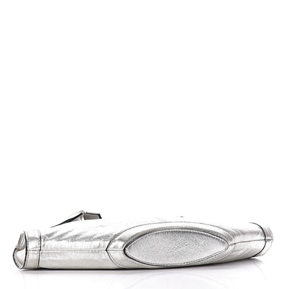 Alexander McQueen Metallic Lambskin De Manta Clutch Silver 4 of 12