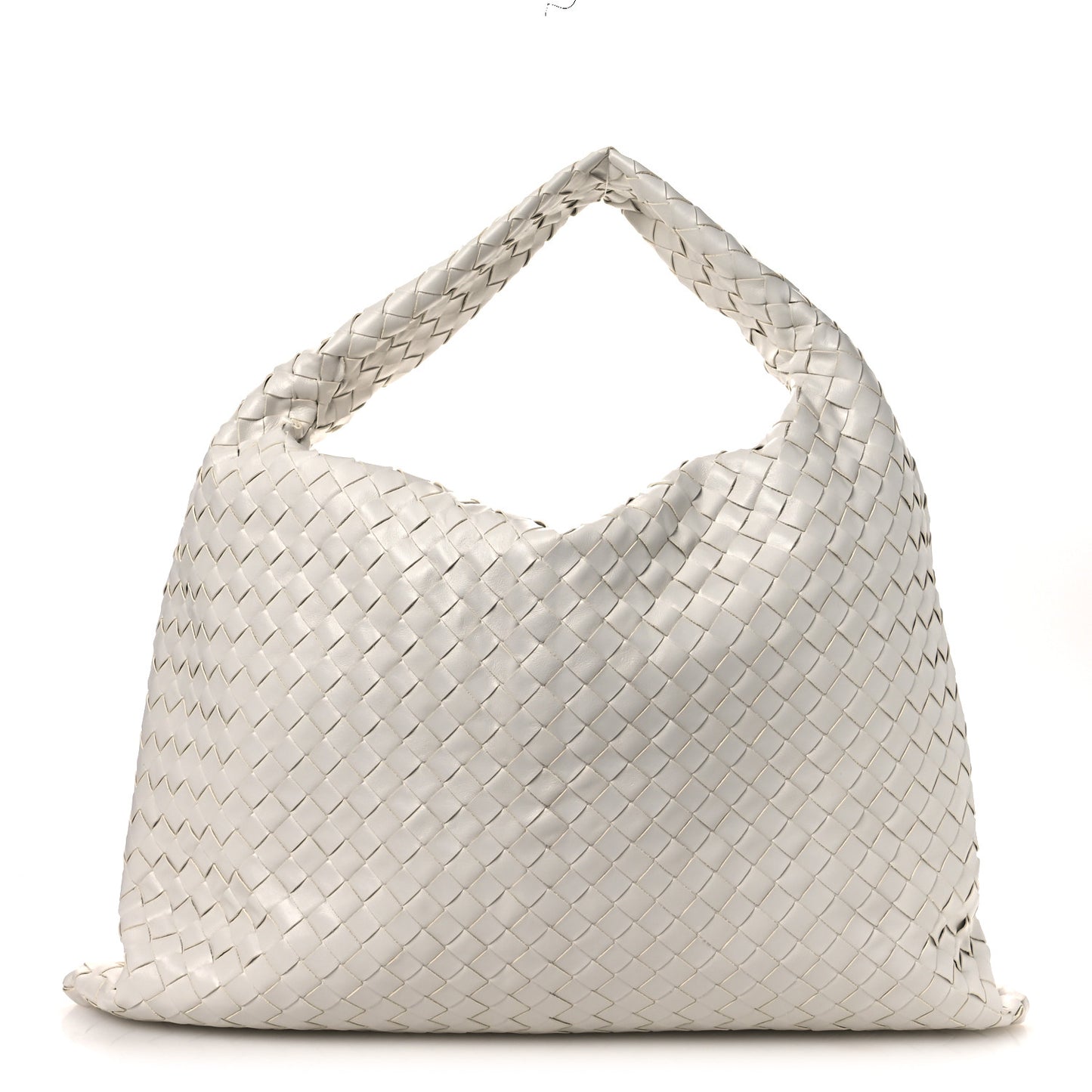 Calfskin Intrecciato Large Hop White