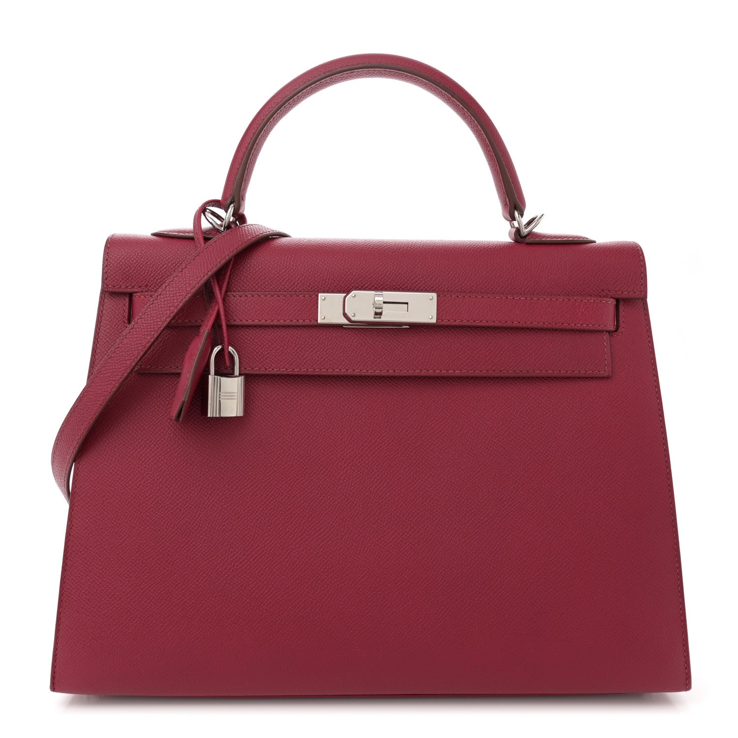 Hermes Epsom Kelly Sellier 32 Rubis 1 of 11