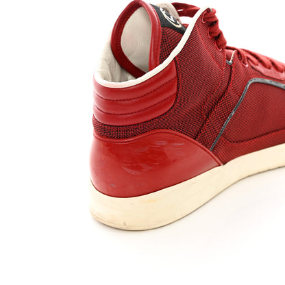 Gucci Baling Fabric Nappa Moorea Interlocking G Mens High Top Sneakers 9.5 Rosso Griggio 11 of 15