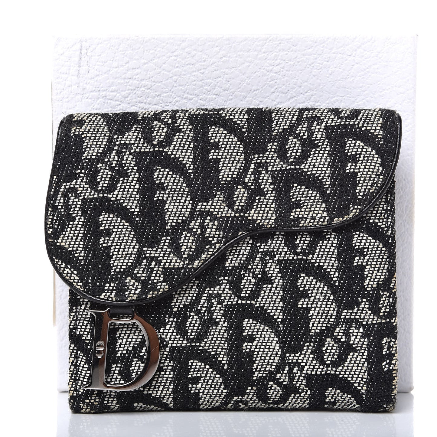 Monogram Compact Saddle Wallet Black