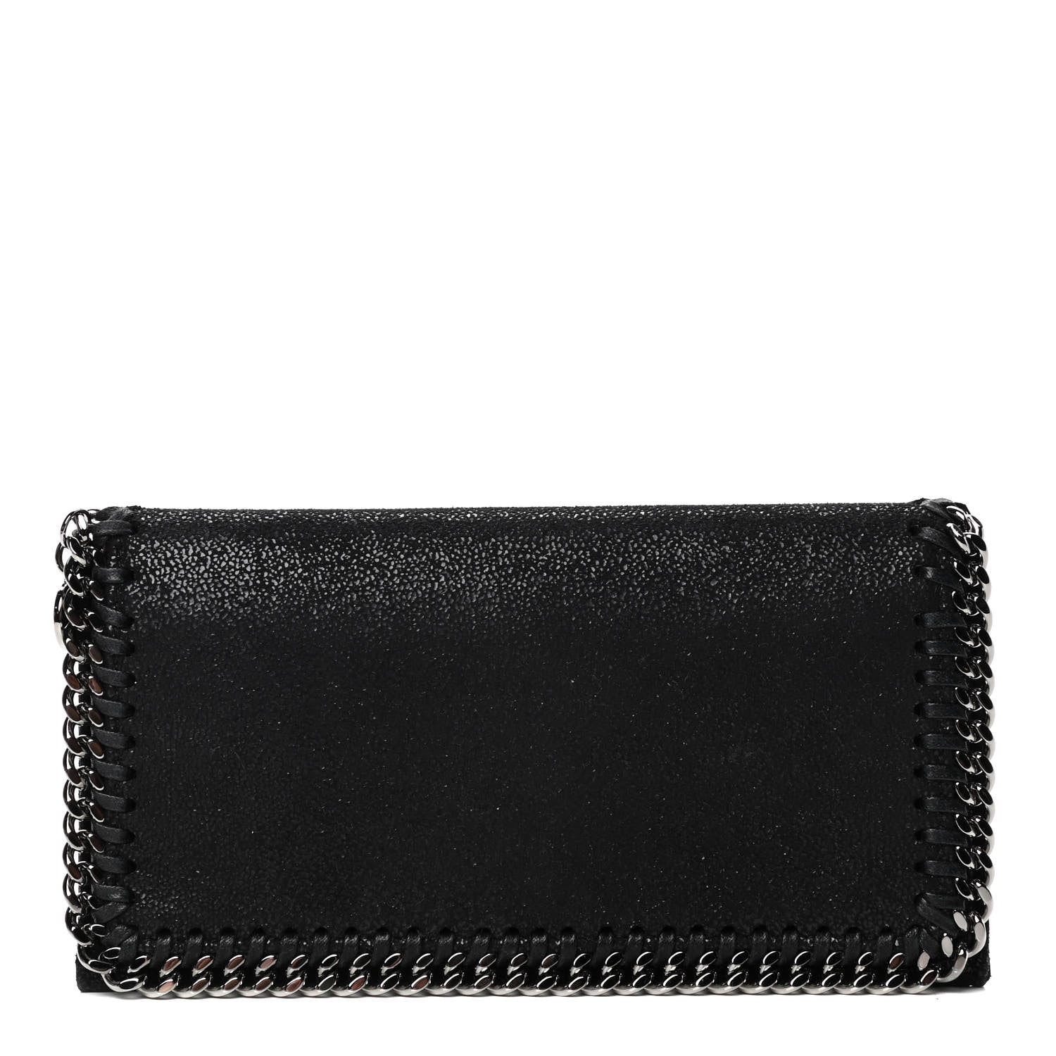 Stella McCartney Shaggy Deer Falabella Flap Wallet Black 1 of 5