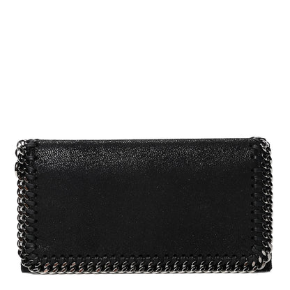 Stella McCartney Shaggy Deer Falabella Flap Wallet Black 1 of 5