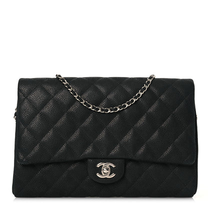 Chanel Iridescent Caviar Quilted Clutch With Chain Flap Black 1 of 11
