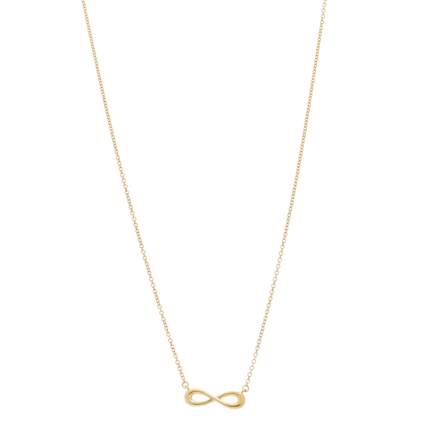 18K Yellow Gold Infinity Pendant Necklace