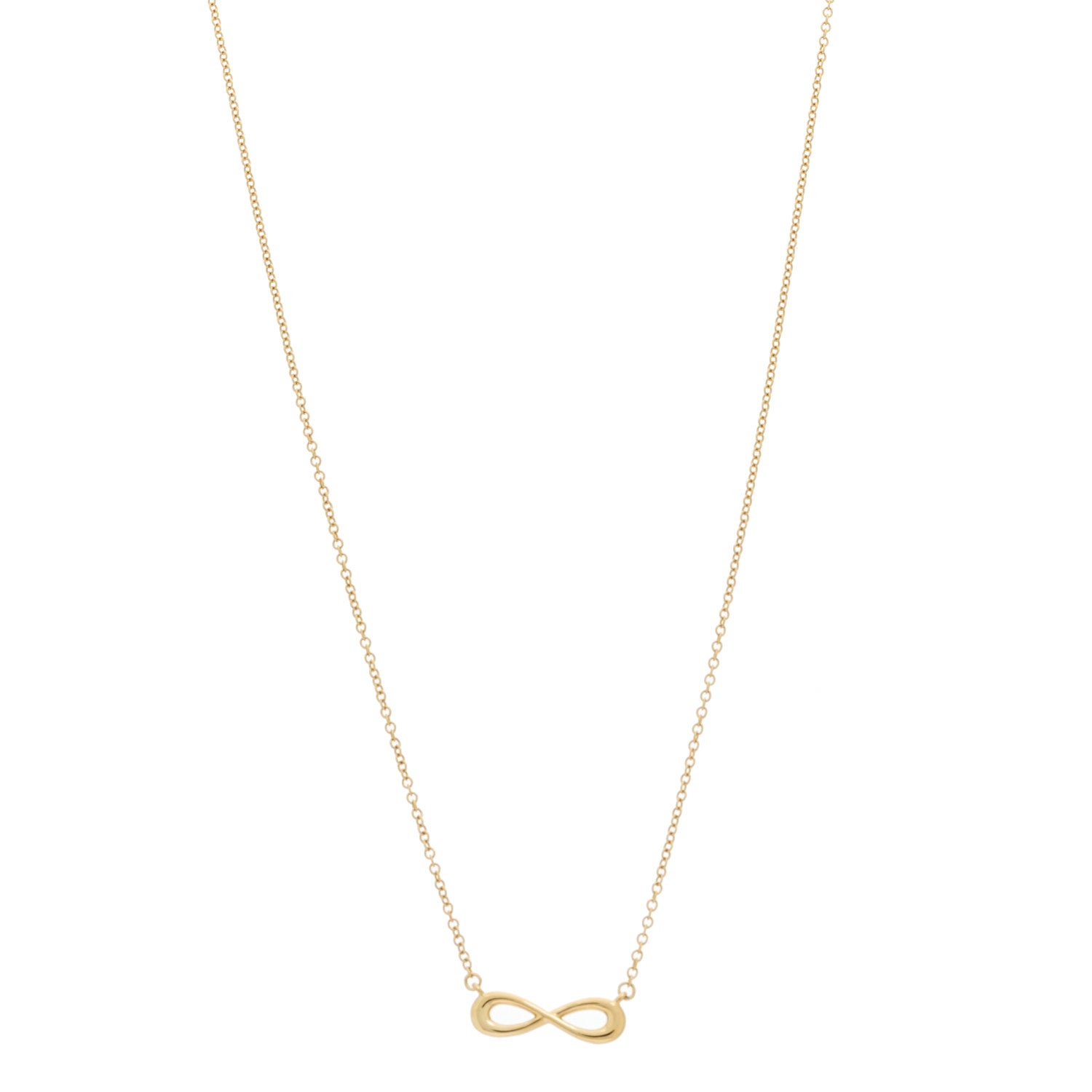 Tiffany 18K Yellow Gold Infinity Pendant Necklace 1 of 6