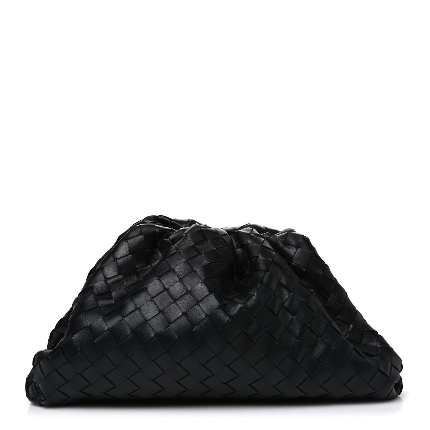 Nappa Maxi Intreccio The Pouch Oversized Clutch Black