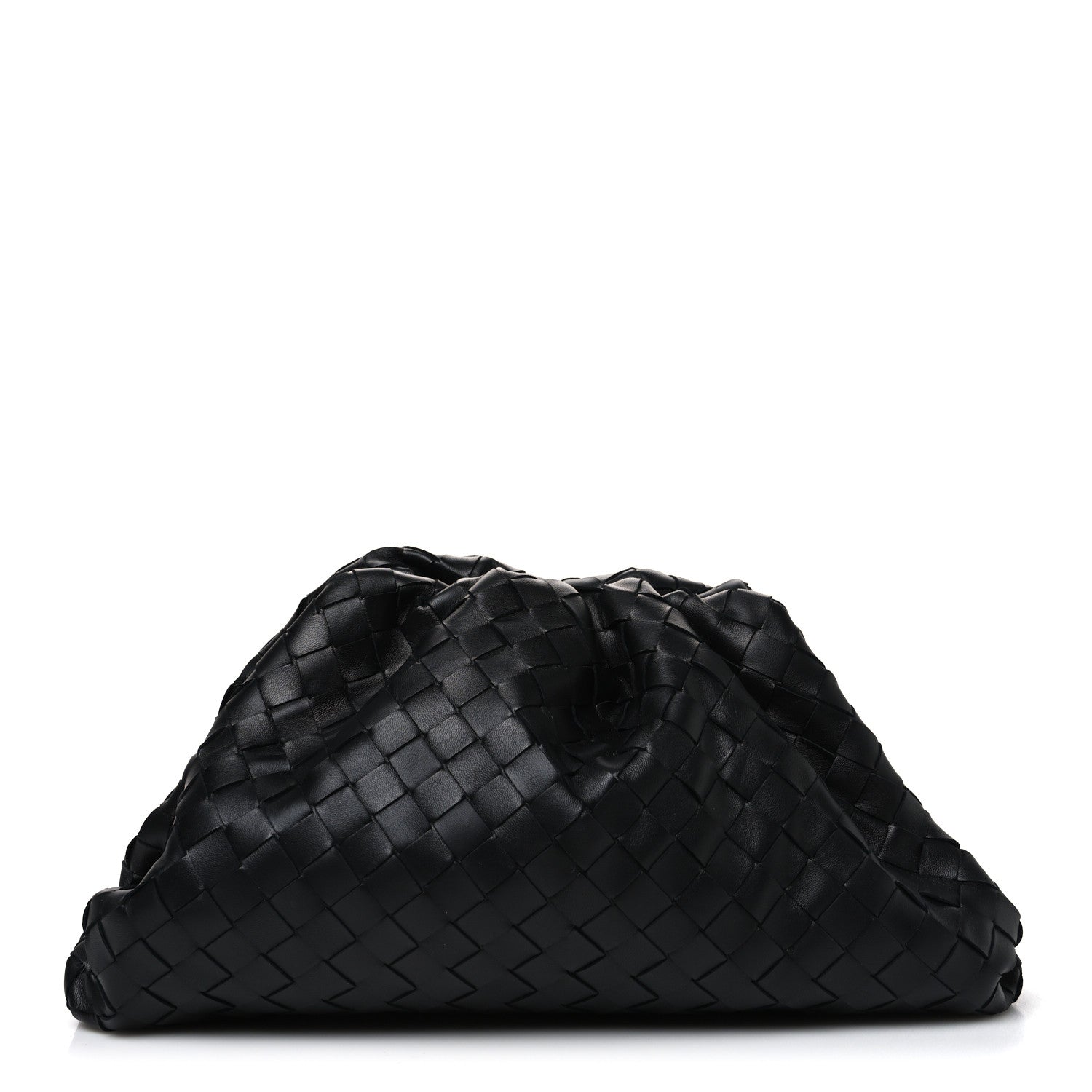 Bottega Veneta Nappa Maxi Intreccio The Pouch Oversized Clutch Black 1 of 11