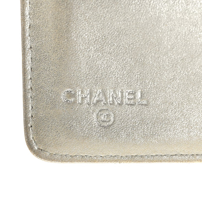 Chanel Lambskin Camellia Embossed Yen Wallet Black 6 of 10
