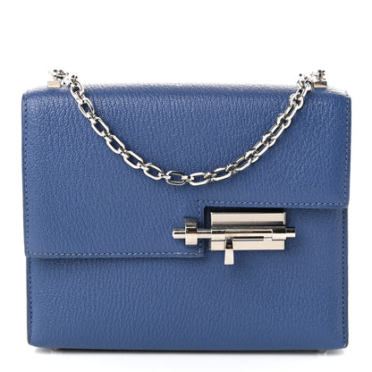 Hermes Chevre Mysore Mini Verrou Chaine Bag Bleu Agate 7 of 9