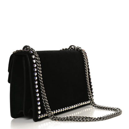 Gucci Suede Crystal Small Dionysus Shoulder Bag Black 3 of 14