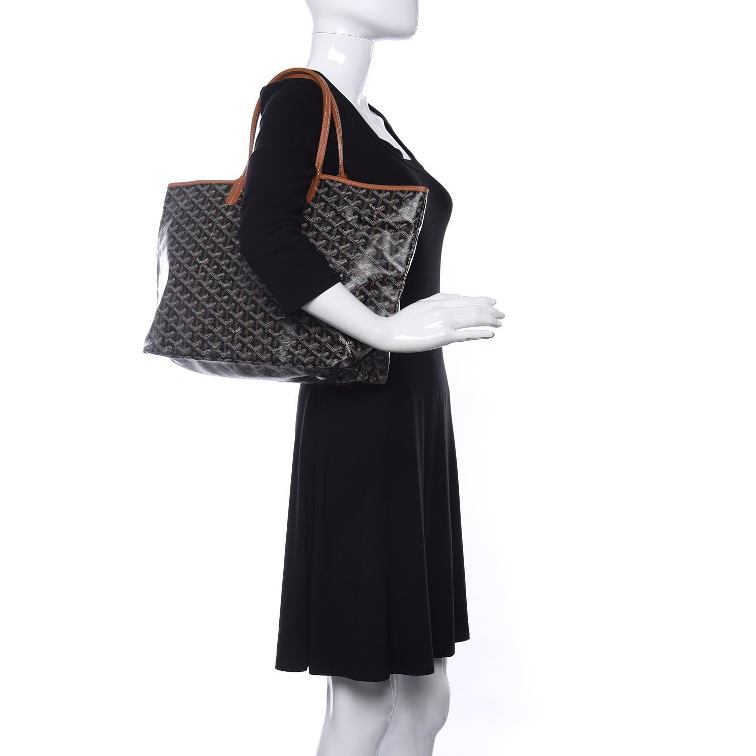 Goyard Goyardine Saint Louis PM Black Gold 2 of 9