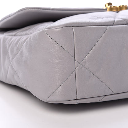 Chanel Goatskin Quilted Large 19 Flap Grey 8 of 10