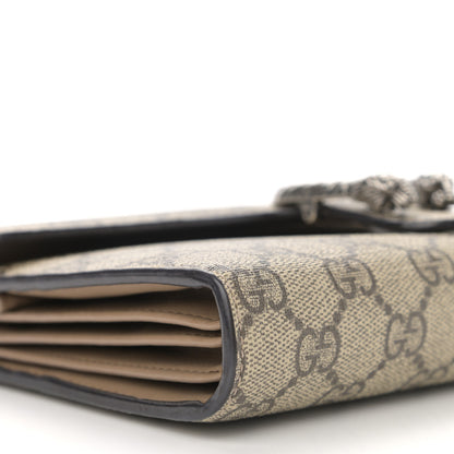 Gucci GG Supreme Monogram Mini Dionysus Chain Wallet Beige Taupe 9 of 10