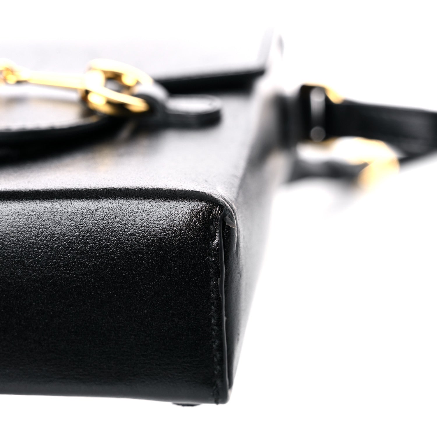 Gucci Boarded Plutone Calfskin Mini Horsebit 1955 Crossbody Bag Black 18 of 19