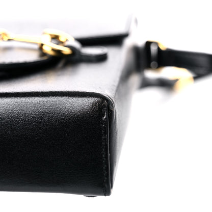 Gucci Boarded Plutone Calfskin Mini Horsebit 1955 Crossbody Bag Black 18 of 19