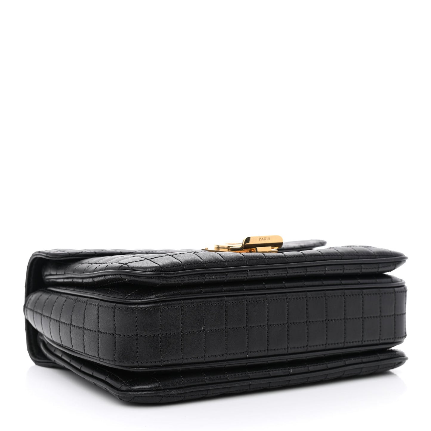 Calfskin Quilted Medium C Bag Black