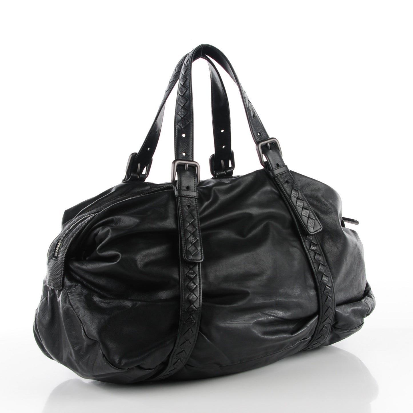 Plume Karung Top Handle Bag Nero Black