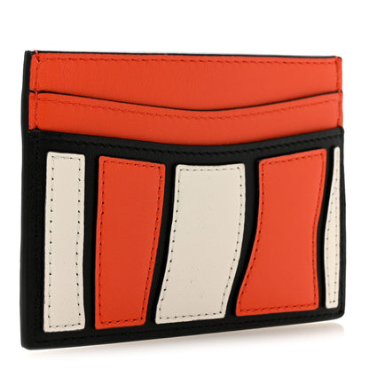 Chanel Lambskin Coco Beach Card Holder Orange White Black 3 of 8